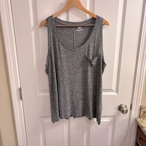 Old Navy Charcoal Linen Blend Women's Boyfriend Tank Top XL